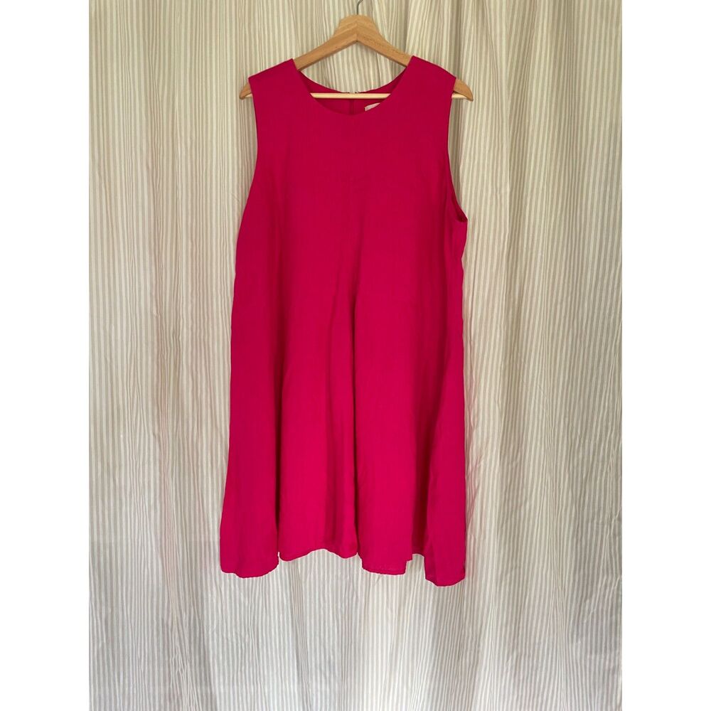 Philosophy Linen A Line Dress Hot Pink Women’s X-Large Shift Style